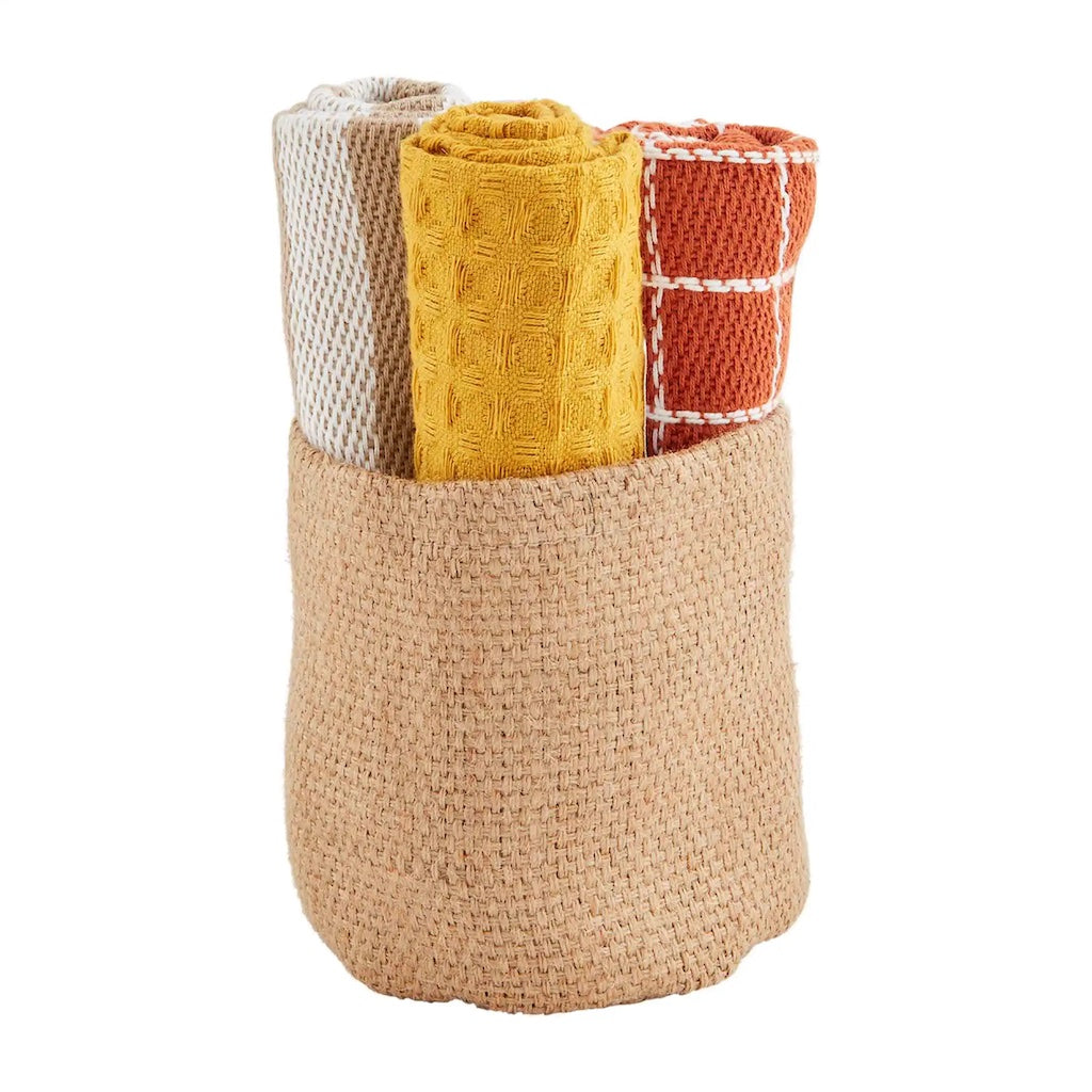Mud Pie Jute Towel Bucket - Thumbnail 3