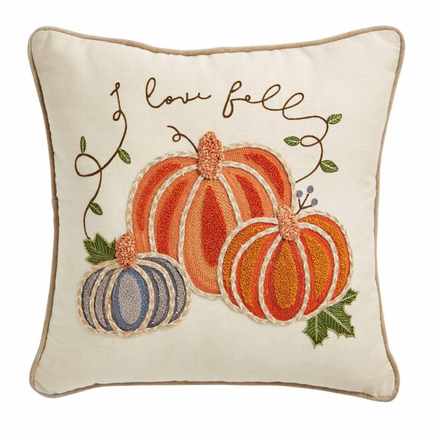 Embroidered Pumpkin Pillows