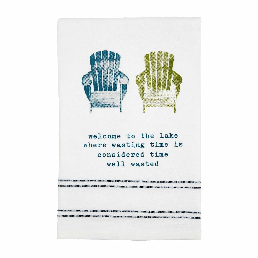 Wasting Time Watercolor Hand Towel