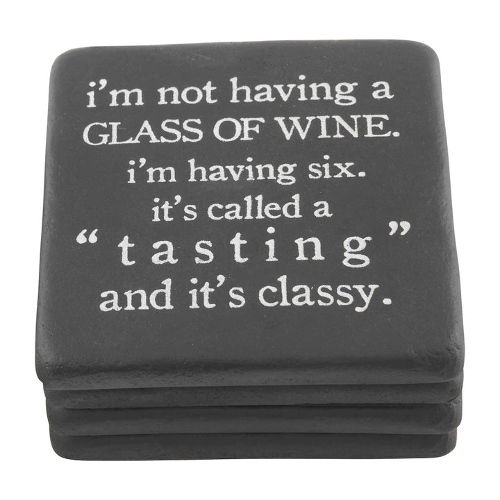 Tasting Funny Wine Coasters