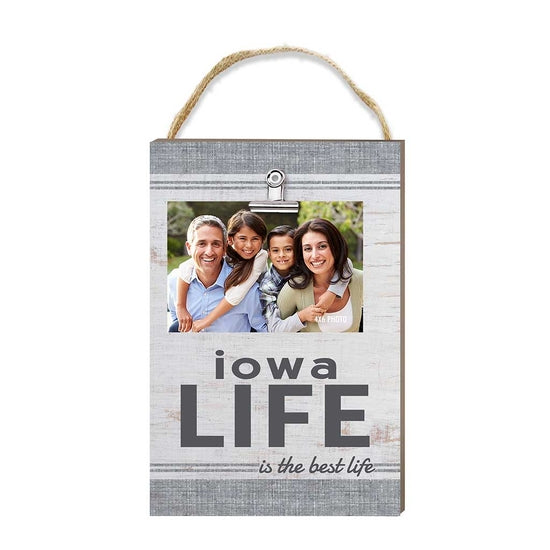 Iowa Life Hanging Clip Photo Frame