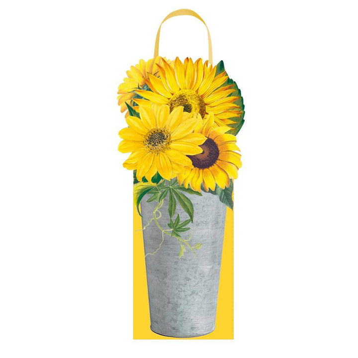 Caspari Sunflowers Wine & Bottle Gift Bag