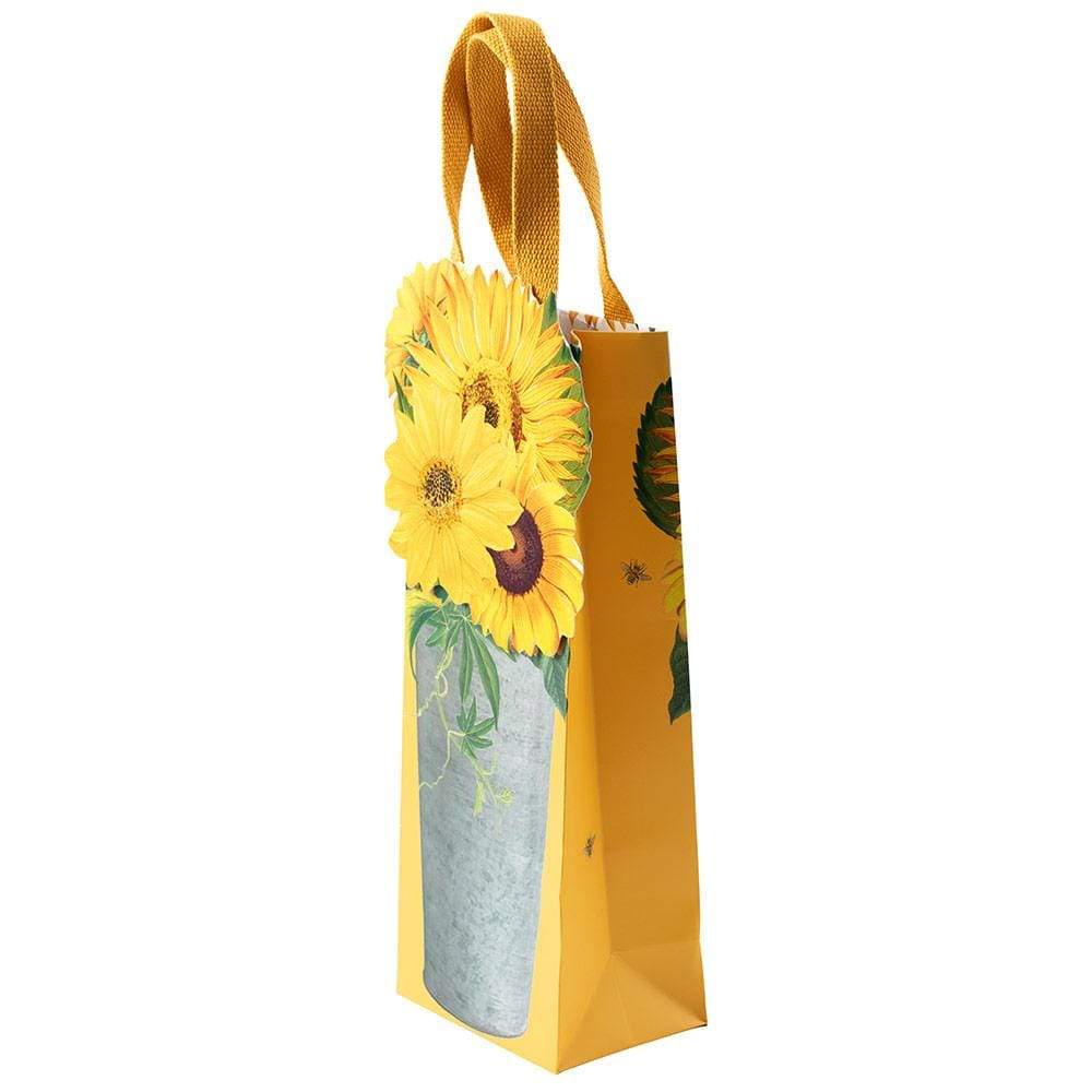 Caspari Sunflowers Wine & Bottle Gift Bag