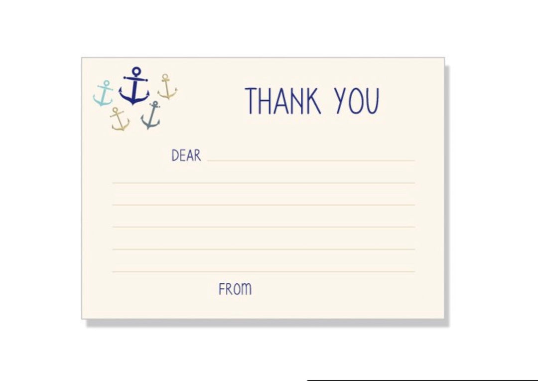 Anchor Fill-In Thank You Notes