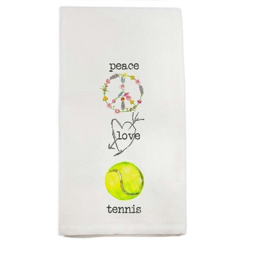 Peace Love Tennis Dishtowel