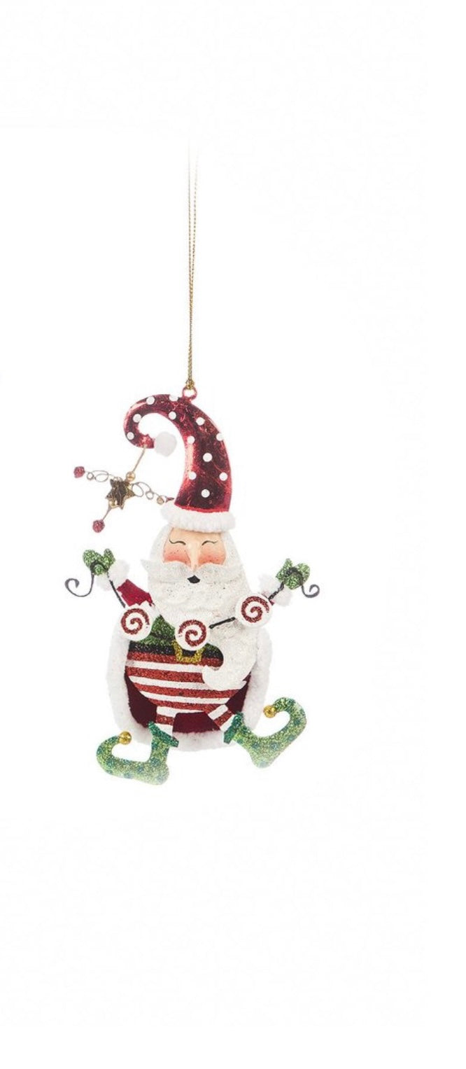 Kringles Santa Ornament (Swirl)