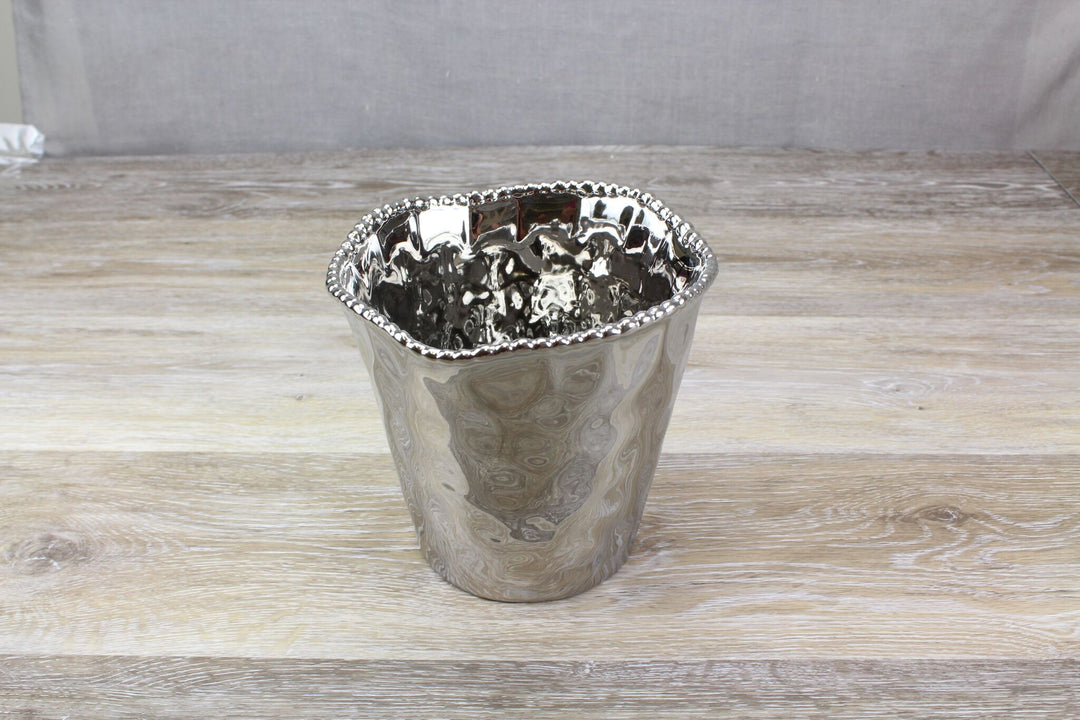 Verona Medium Cachepot Titanium Silver