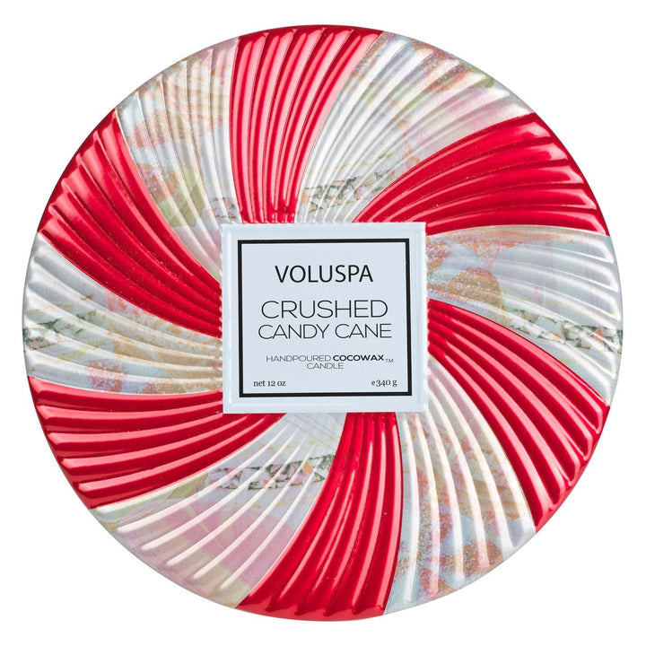Crushed Candy Cane 3 Wick Tin Candle