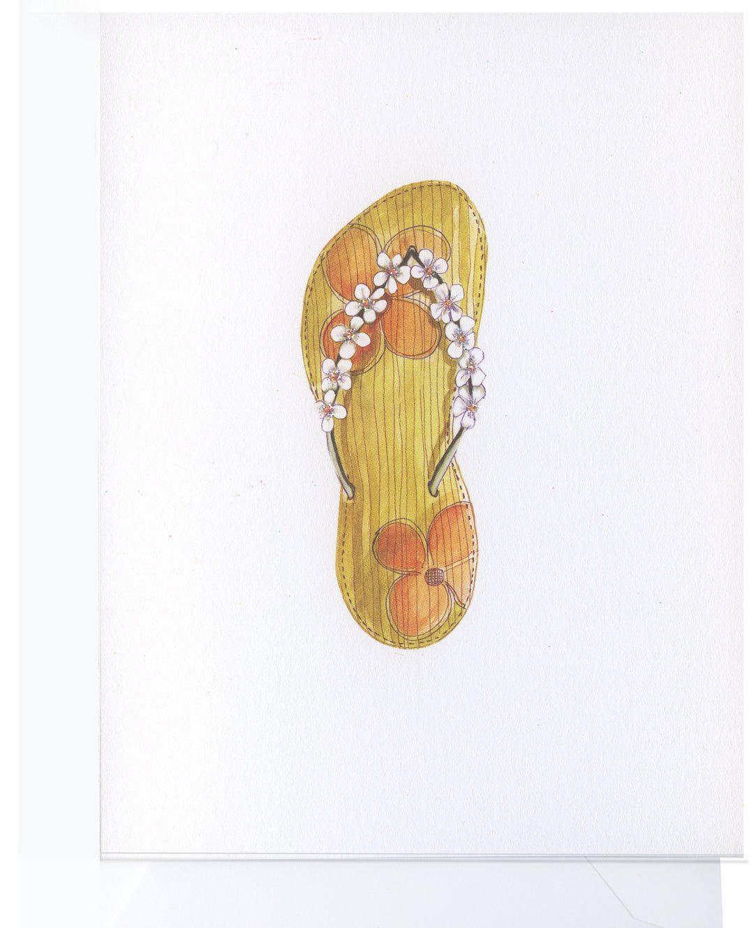 Sandals with Flowers Boxed Note Cards