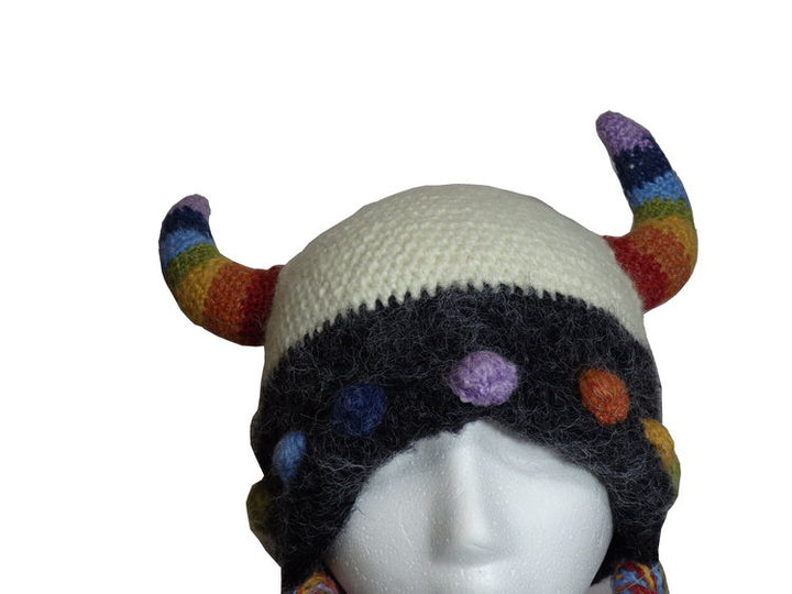 Rainbow Viking Hat