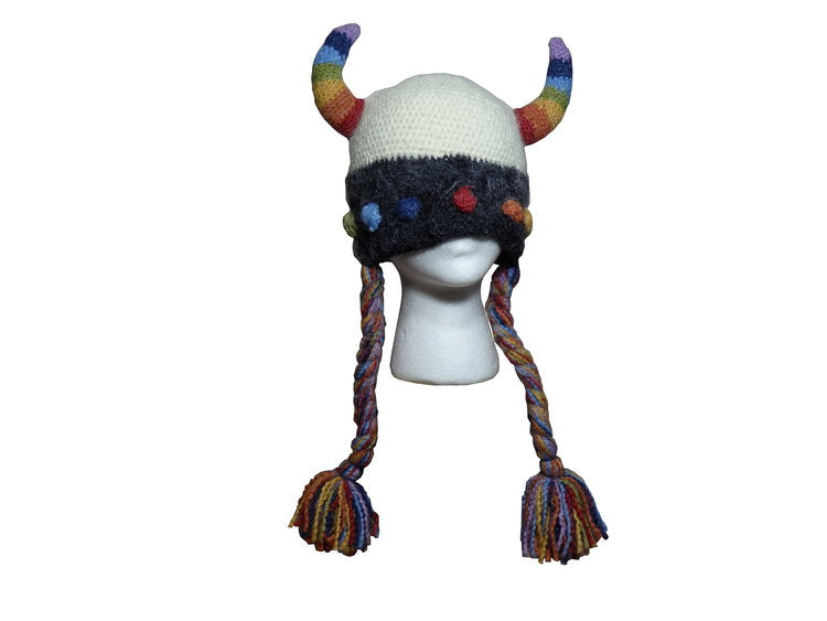 Rainbow Viking Hat