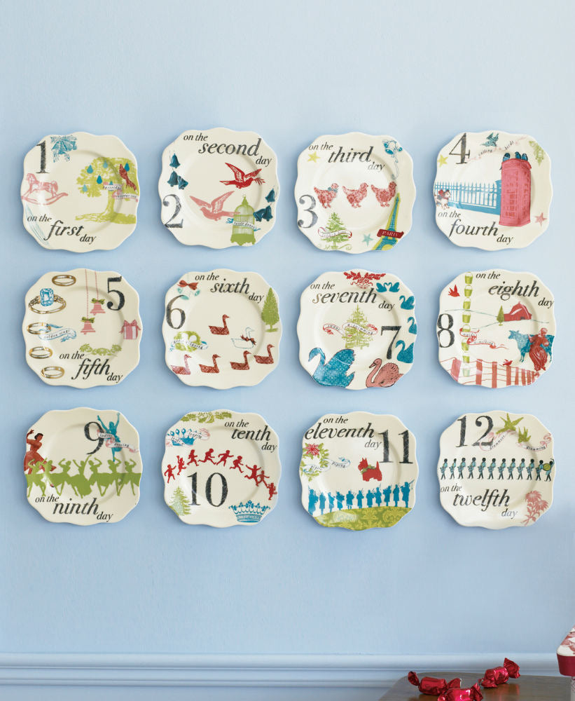 12 Days of Christmas Appetizer Plates