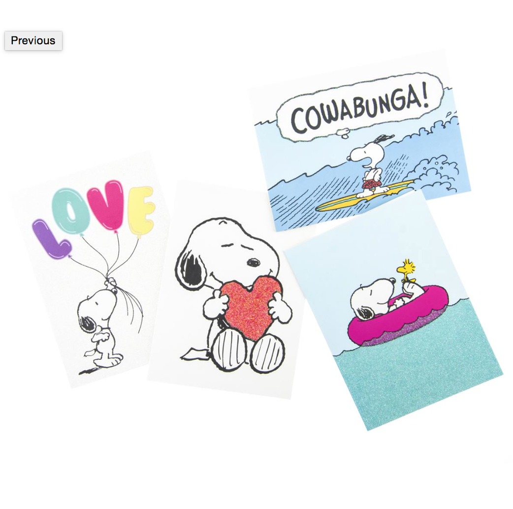 Peanuts Love Balloon Boxed Cards