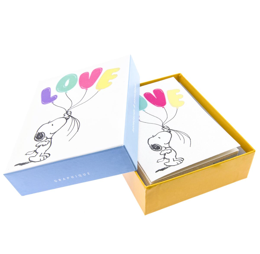 Peanuts Love Balloon Boxed Cards