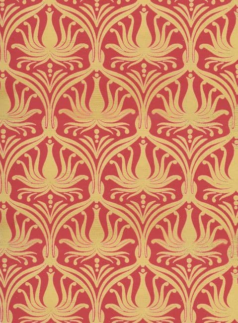 Red and Gold Lotus Gift Wrap