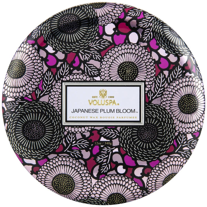 3 Wick Tin Candle (Japanese Plum Bloom)