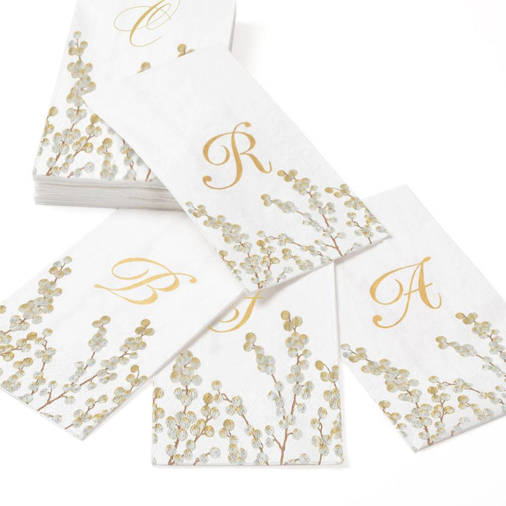 Berry Branches Initial Paper Guest Towel