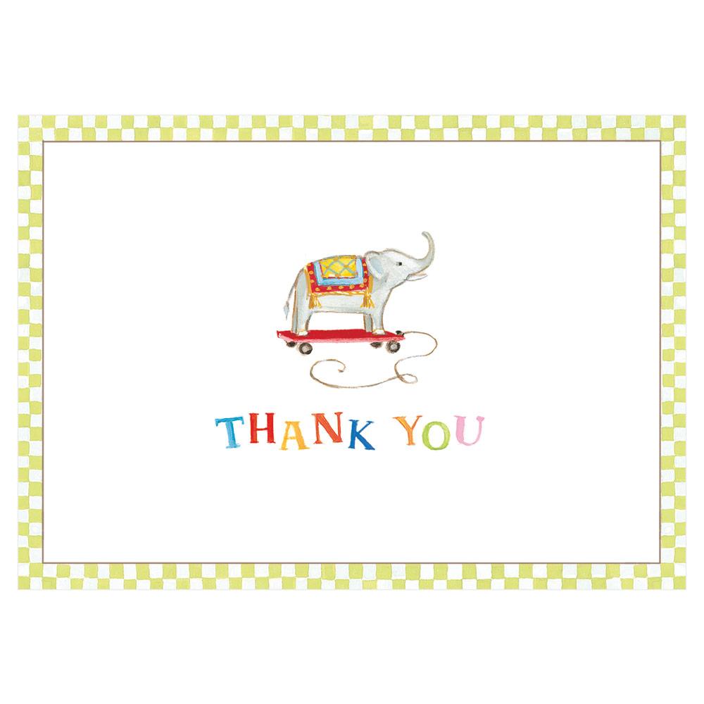 Elephant Pull Toy Thank You Notes