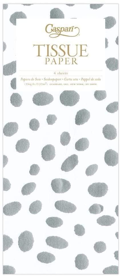 Confetti Spots Silver Tissue Paper