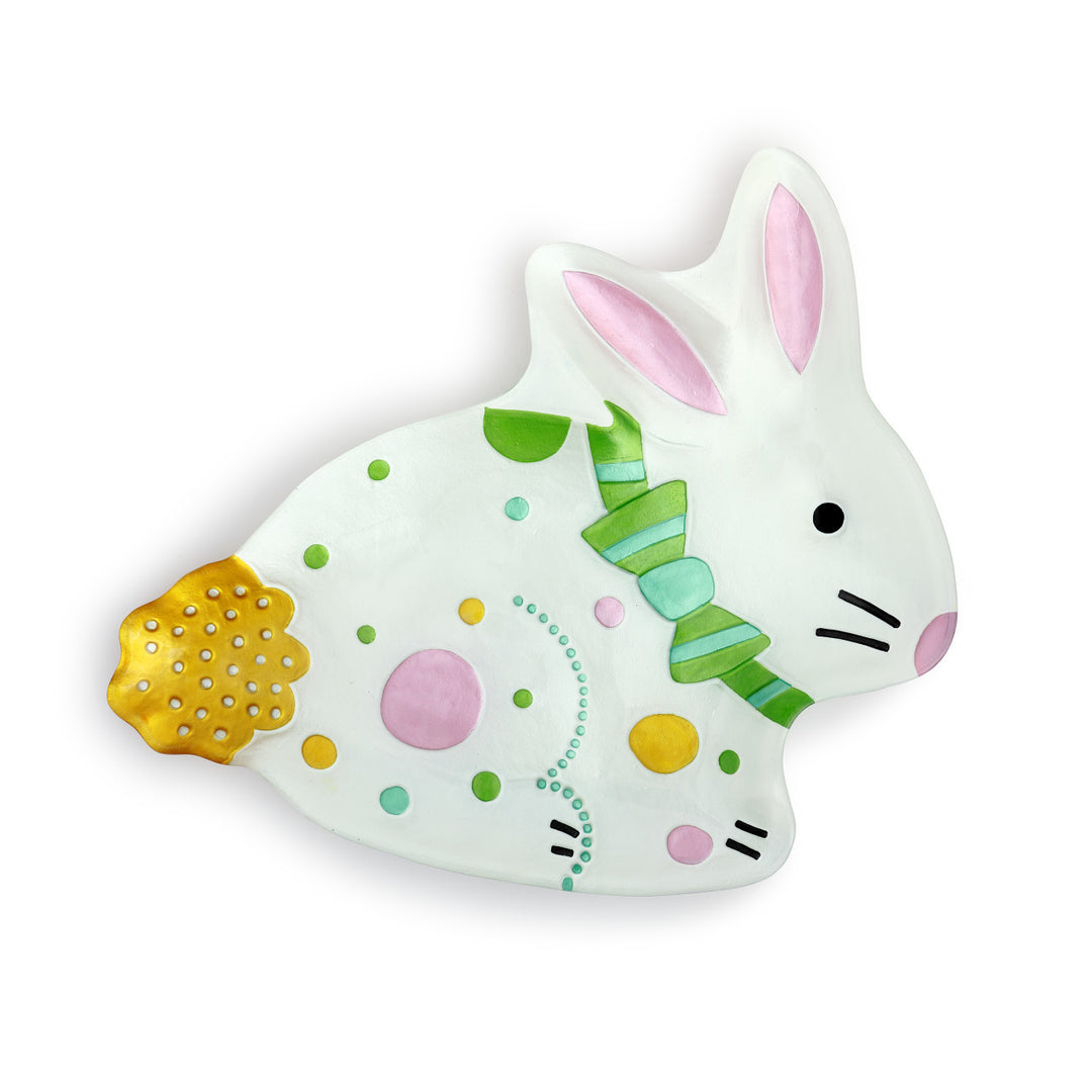Polka Dot Easter Bunny Platter