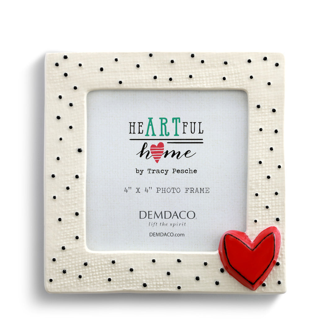 Small Dots with Heart Frames