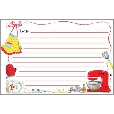 Recipe Cards Red Mixer