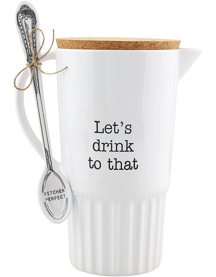 Lets Drink To That Melamine Pitcher Set with Spoon