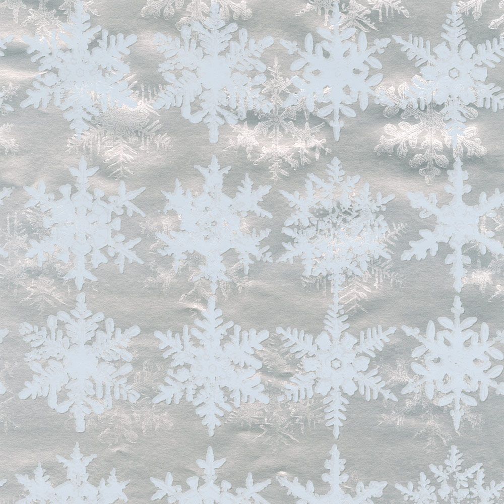 Snowfall Silver Gift Wrap