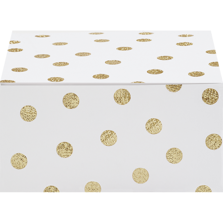 White & Gold Polka Dot Jewelry Box