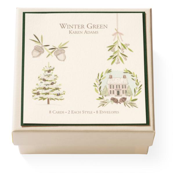 Winter Green Boxed Gift Enclosures
